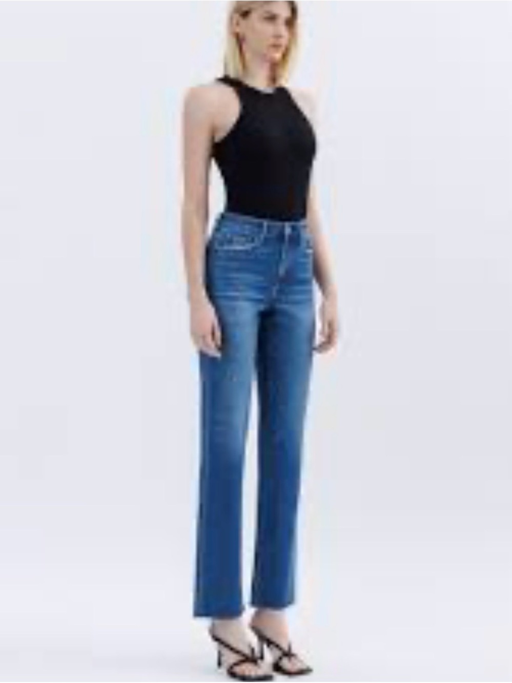 Flying Monkey High-Rise Straight Leg Jeans - Blue